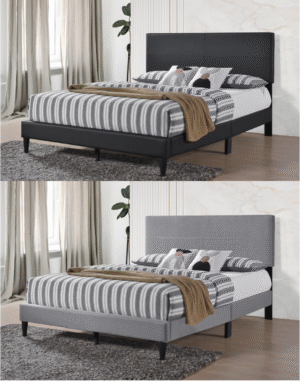 Grey OR Black Pu Platform Bed